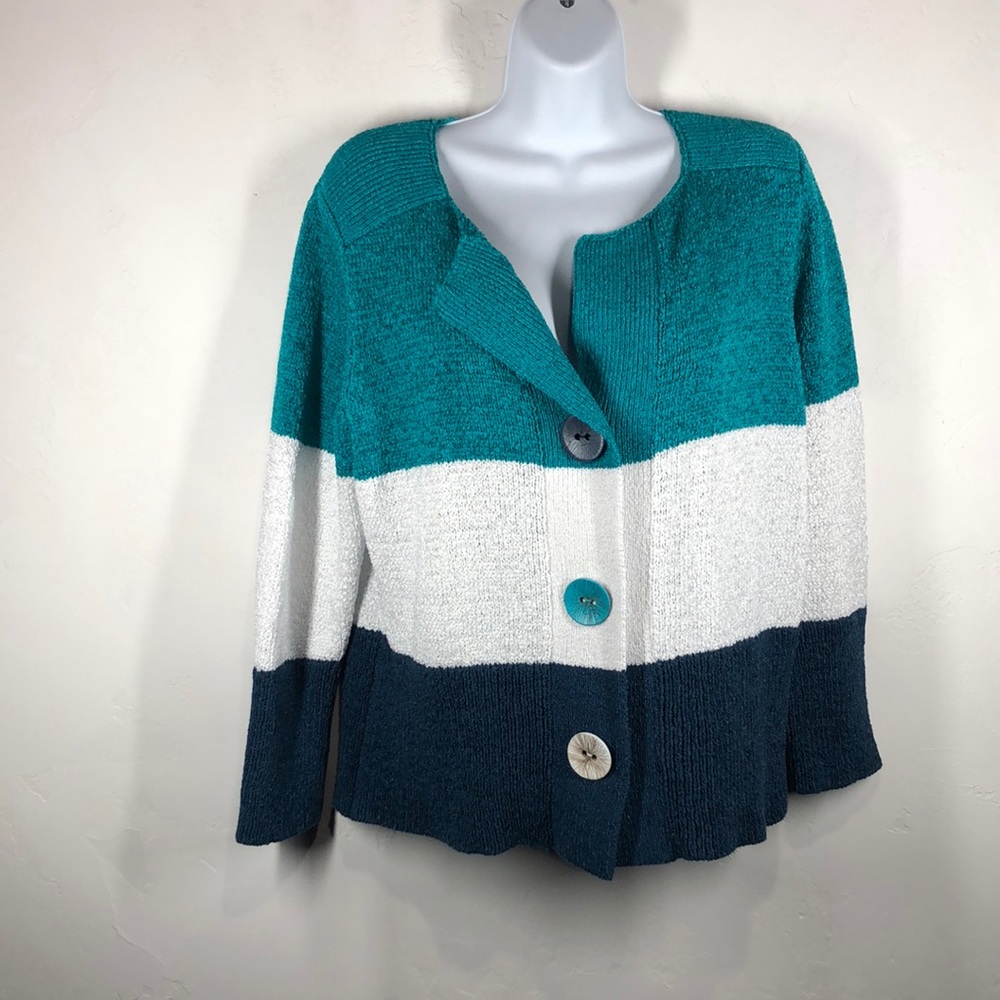Curio Color-Block Cardigan Size Large - image 1